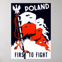 Polônia de WWII, para lutar primeiramente o poster