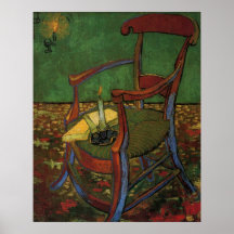 Poltrona de Van Gogh Paul Gauguin, arte do vintage Posters
