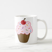 Polvilhe o cupcake canecas
