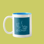 Polvo do impressão azul canegas
