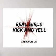 Pontapé das meninas e impressão reais do poster do
