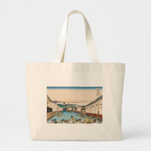 Ponte de Hokusai Nihonbashi em Edo Bolsas De Lona