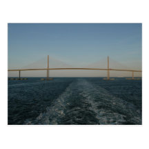 Ponte de Skyway da luz do sol Cartoes Postais