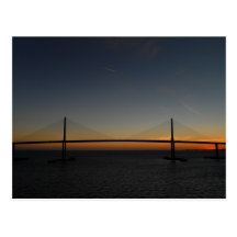 Ponte de Skyway da luz do sol Cartoes Postais