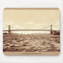 Ponte de Williamsburg, vintage 1907 da Nova Iorque Mouse Pads