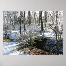 ponte no inverno impressão