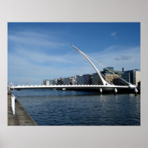 Ponte sobre o poster do rio de Dublin Ireland