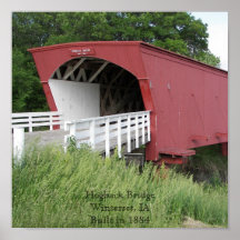 Ponte Winterset IA do Hogback Pôsteres