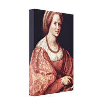 Pontormo - senhora com copo do eixo impressão de canvas envolvidas