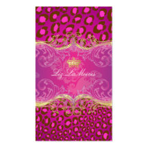 Pontos do leopardo de PixDezines, fuschia Modelos Cartao De Visita