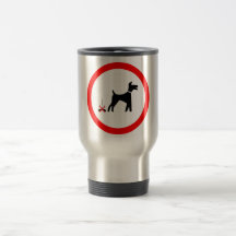 poo do cão do no_fouling_Vector_Clipart Caneca