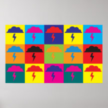Pop art atmosférico das ciências posters
