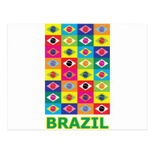 Pop art Brasil Cartão Postal