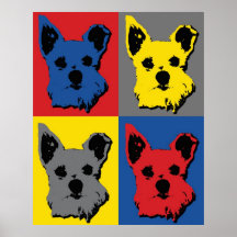 Pop art do Schnauzer Posteres