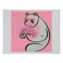 Pop art dos ursos de panda convites