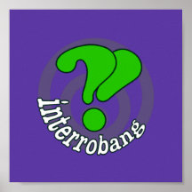 Pop art Interrobang (Blurple) Impressão