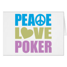 Póquer do amor da paz cartões