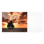 Por do sol cartão com foto