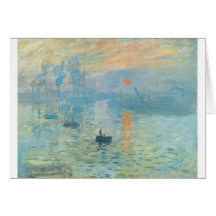Por do sol - Claude Monet Cartao