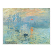 Por do sol - Claude Monet Cartao Postal