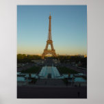 Por do sol da torre Eiffel Pôsteres