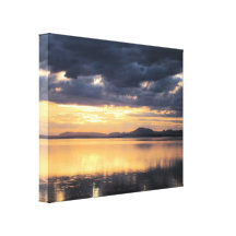 por do sol de Alaska do kotzebue Impressão De Canvas Envolvidas