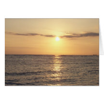 Por do sol de Havaí Cartão
