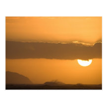Por do sol de Havaí Cartões Postais