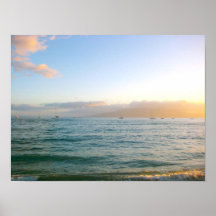 Por do sol de Havaí - de Maui Pôsteres