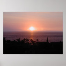 Por do sol de Havaí Poster