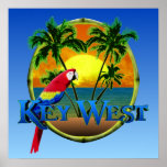 Por do sol de Key West Posters