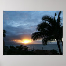 Por do sol de Maui Posteres