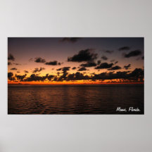 Por do sol de Miami Poster