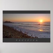 Por do sol de Pacifica Poster