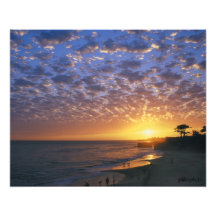 Por do sol de Santa Cruz Impressão Fotográfica