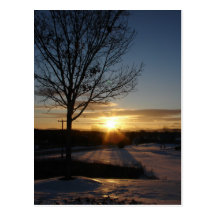 Por do sol de Vermont Cartoes Postais