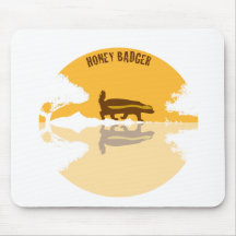 por do sol do texugo de mel mousepads