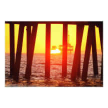 Por do sol em agosto impressão de foto