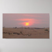 por do sol em Dubai Pôsteres