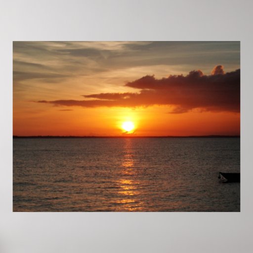 Por do sol em Providenciales Posters