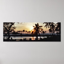 Por do sol havaiano posters