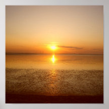 Pôr do sol Mar do Norte Posters