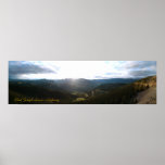 Por do sol na estrada cénico principal de Joseph Poster