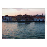 Por do sol na foto de Laguna Veneta Cartoes