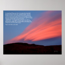 Por do sol na montanha de Stinson Poster