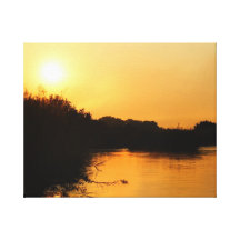 Por do sol/nascer do sol das canvas em África 2 Impressão De Canvas Envolvida