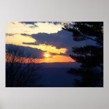 Por do sol Pendleton County, West Virginia Pôsteres