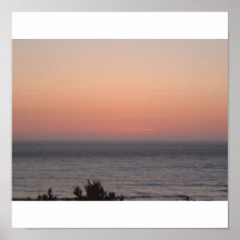Por do sol sobre o Oceano Pacífico Impressão