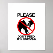 Por favor não alimente os elefantes impressão