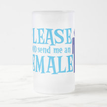 Por favor o deus envia-me um emale caneca